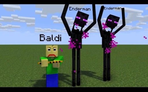 Baldi巴迪 and 2xEnderman末影人 vs Jason Voorhees杰森截图