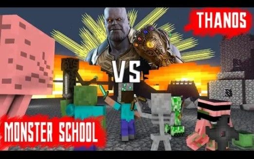 MC怪物学院动画丨怪物学院 VS 灭霸复仇者: 终极游戏丨我的世界动画截图