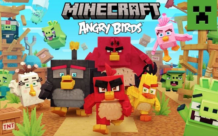 【IGN】《我的世界》×《愤怒的小鸟》联动DLC宣传视频截图