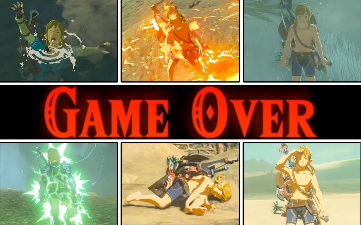 《塞尔达传说 旷野之息》里的“Game Over(游戏结束)”画面总结(王国之泪即将发售纪念)【NS·合集·林克·搬运】by しんやまチャンネル截图