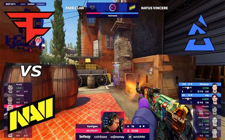 【2022BLAST春季决赛】FaZe vs NaVi - 四分之一决赛 BO3高光集锦 l CSGO截图