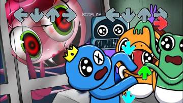 彩虹朋友x波比游戏时间-安息。所有彩虹朋友- Roblox门波比游戏时间