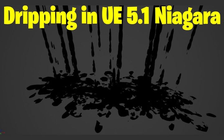 虚幻引擎5.1 Niagara教程中的水滴效果截图