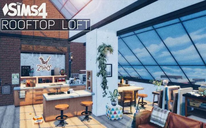 【模拟人生4速建|搬运|附链接|30×20|nocc】Rooftop LOFT截图