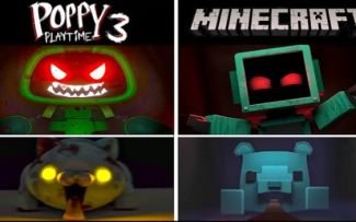 搬运同人动画全部Poppy playtime第三章玩具跳跃杀对比合集