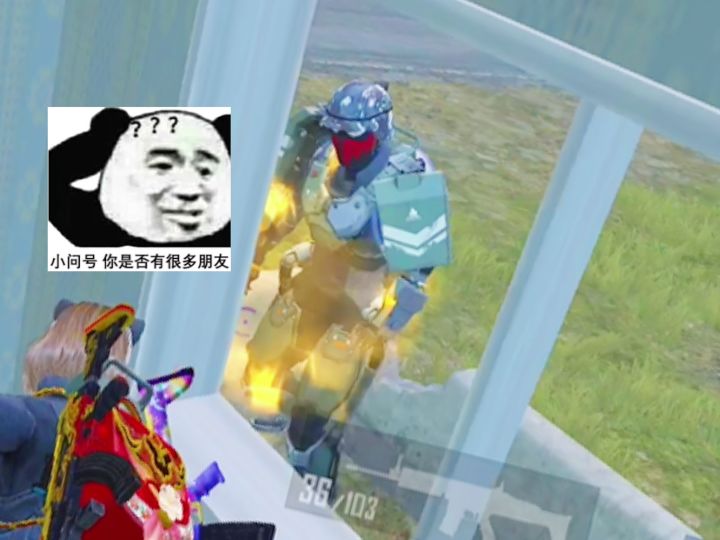 哈哈哈挂墙就给一guo#和平精英截图