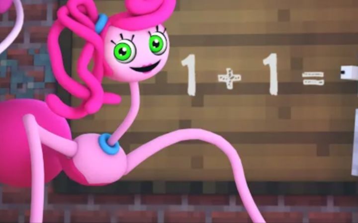 怪物学院 monster school 长腿妈咪来教学生们数学 我的世界动画 Poppy playtime截图
