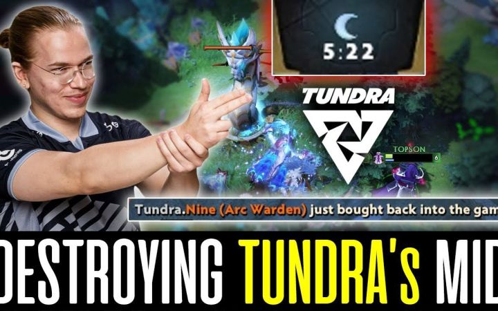 Topson vs Tundra.NINE中路battle 新旧两代创造力非凡的中单激情对决截图