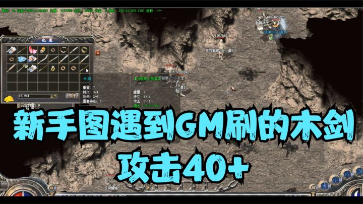 热血传奇:一把木剑攻击加40 ,GM自己刷的武器直接用到毕业都行截图