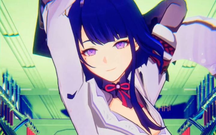 【原神mmd】雷电将军《Phut HOn》截图