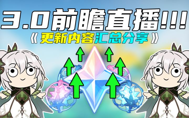 【原神】官方派发300原石兑换码!3.0前瞻的这些重点一定要知道!须弥更新内容汇总!#暑假人集结#截图