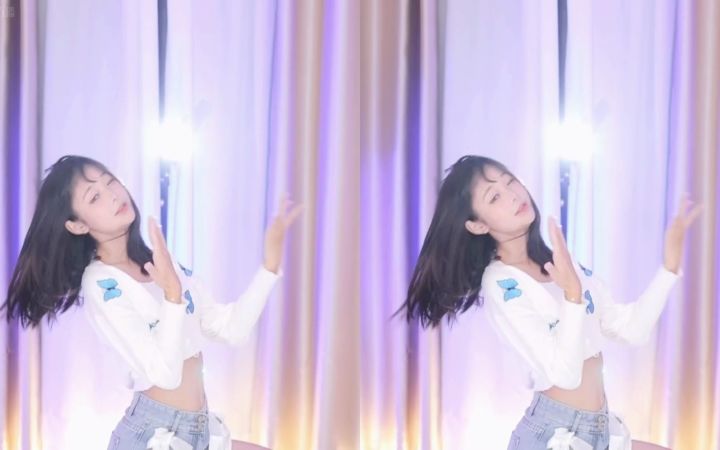【鱼子酱】《大摆锤》 白色衬衫版 直播跳舞录屏截图