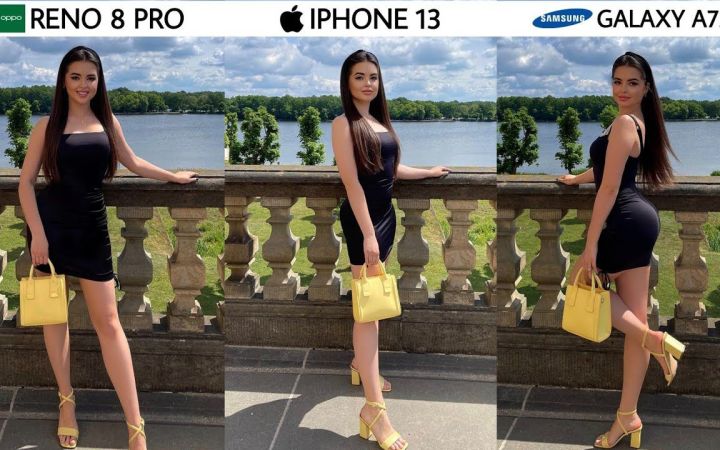 OPPO Reno 8 Pro vs iPhone 13 vs 三星 Galaxy A73 拍摄对比截图