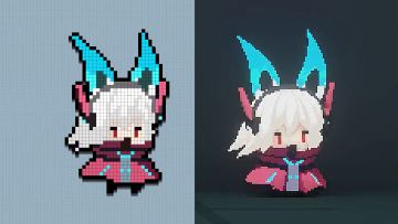 元气骑士：新版本角色？用电子空间画出像素图 #攻略大师#