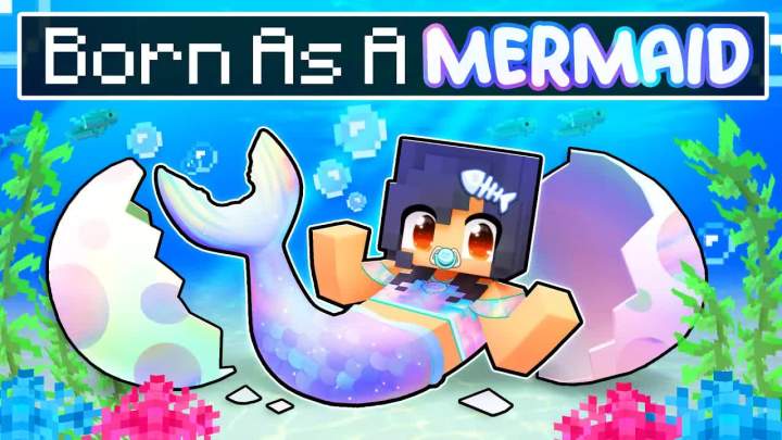 【Aphmau】在《我的世界》中以美人鱼的身份出生!截图