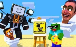 MC怪物学院动画丨马桶人厕所和电视人boss绘画挑战赛丨我的世界动画