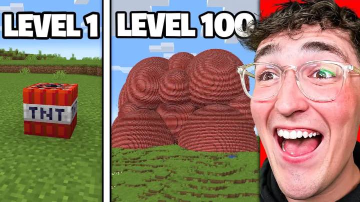 从1级到100级测试Minecraft炸药截图