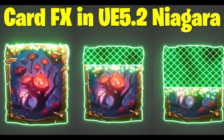 虚幻引擎 5.2 中的卡片特效 Niagara 教程截图