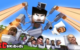 MC怪物学院动画丨马桶him VS 雪橇马桶人卫生间组-我的世界him家族丨我的世界动画