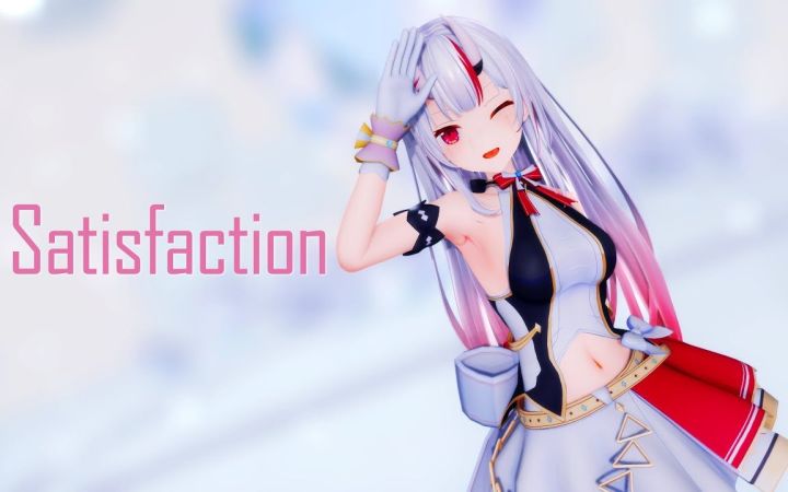 【VtuberMMD】Satisfaction【百鬼绫目】【搬运】截图