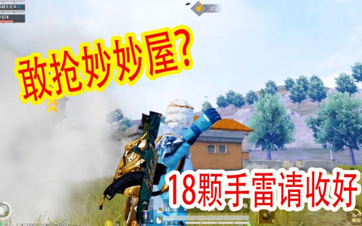 【和平精英】狂战士杰西：麦克妙妙屋被抢，集体变身迫击炮，18颗手雷强势攻楼！截图