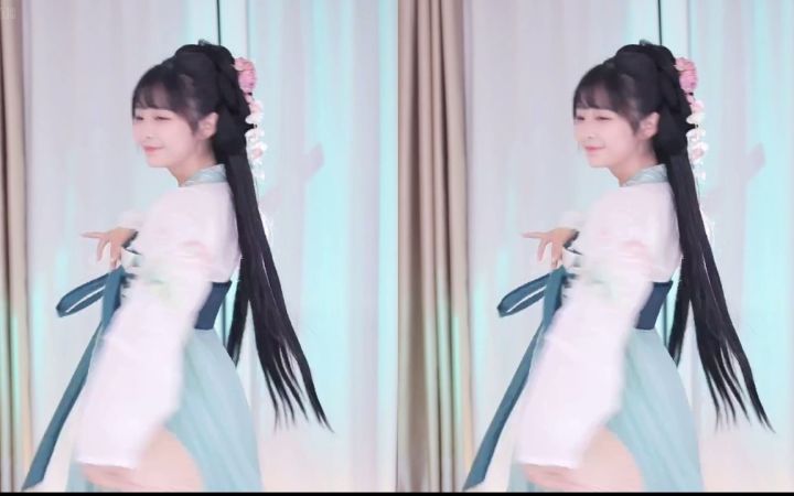 【鱼子酱】《广寒谣》 绿色丫鬟版 直播跳舞录屏截图