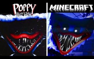 【搬运YouTube】波比的游戏时间对比我的世界原型1006(huggy 动画)