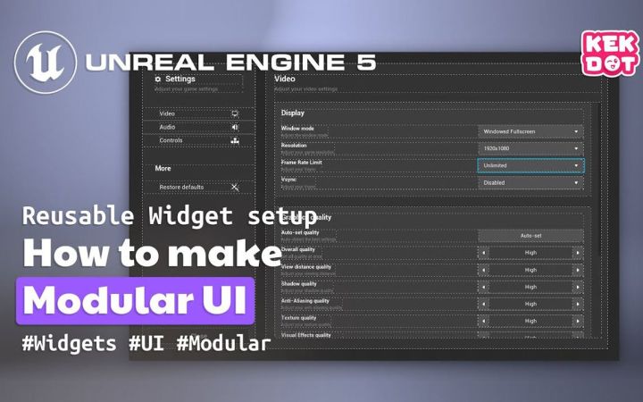 如何在虚幻引擎5中制作模块化小部件/UI 【UE5教程】截图