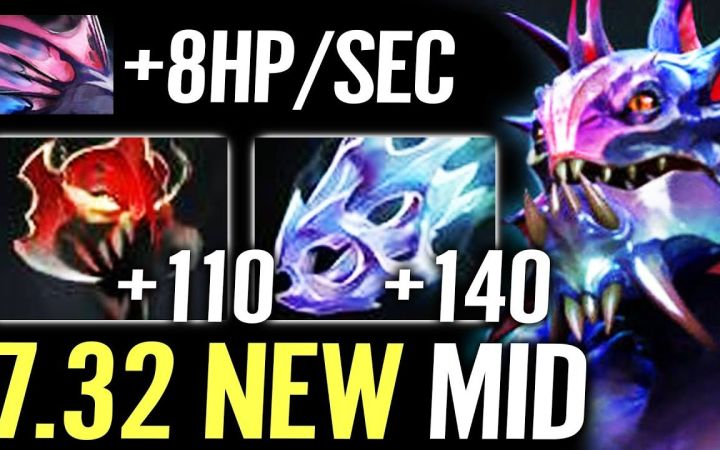 新版本中单大鱼,疯脸银月+瑞斯图尔尖匕=超高攻速【DOTA2】截图