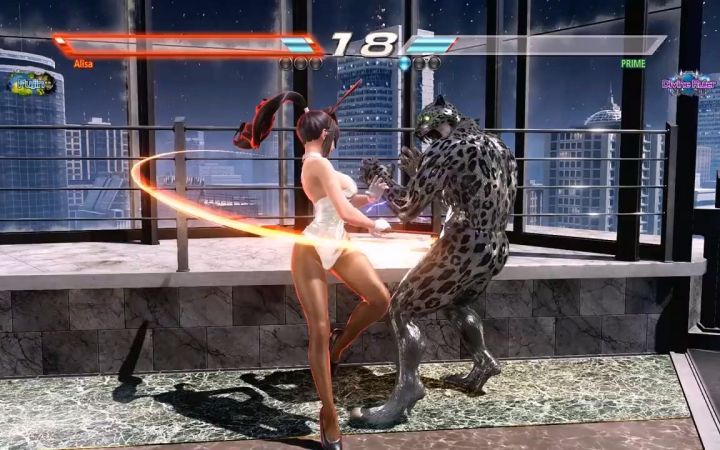 《铁拳7》兔女郎州光小姐姐VS豹王大叔截图