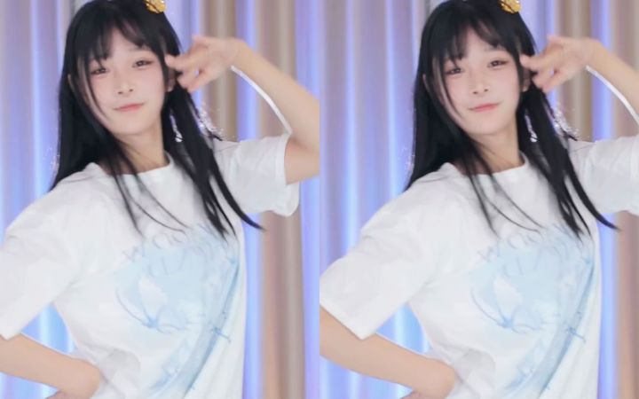 【鱼子酱】《接化发》白色常服套装 直播跳舞录屏截图