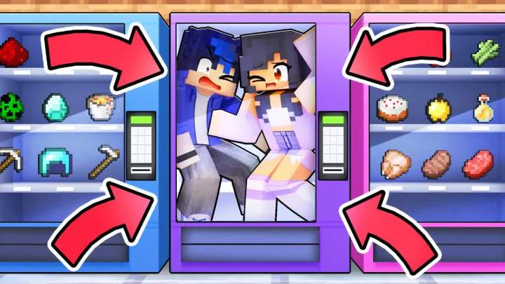 【Aphmau】在 Minecraft 中被困在自动售货机中!截图