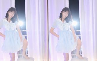 【鱼子酱】《3》蓝色公主裙套装 直播跳舞录屏