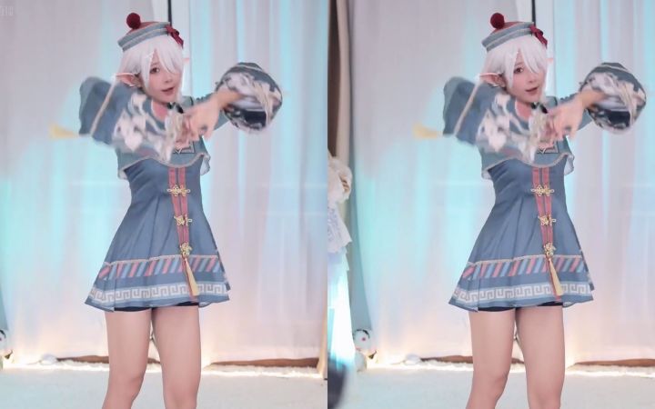 【鱼子酱】《回レ！雪月花》 小僵尸版 直播跳舞录屏截图