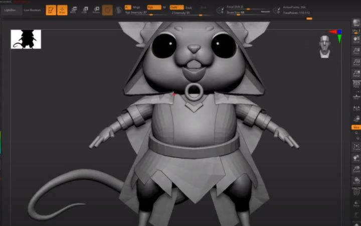 【Zbrush】-角色雕刻制作截图