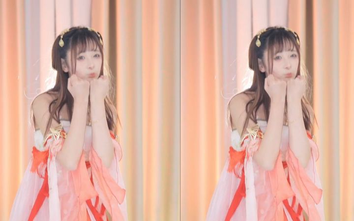 【鱼子酱】《恭喜发财》古风汉服套装 直播跳舞录屏截图