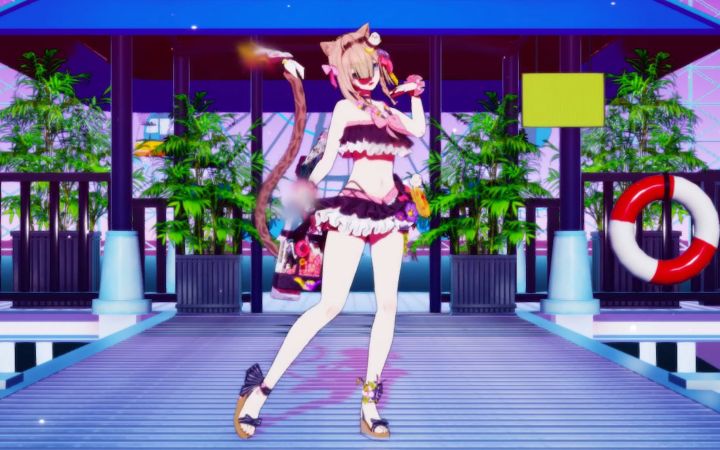 【崩坏MMD】DEEP BLUE TOWNへおいでよ【帕朵菲莉丝】【搬运】截图