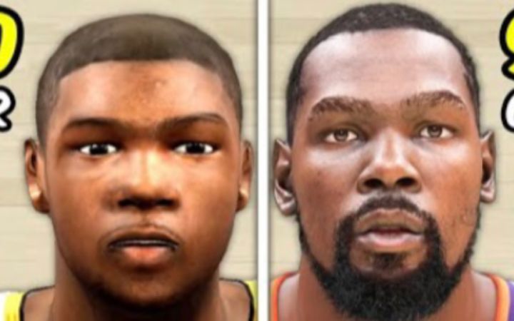 使用NBA2K历代杜兰特得分截图