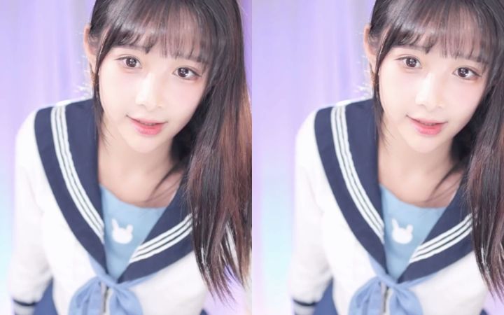 【鱼子酱】《想要变得可爱》明日酱的水手服版 直播跳舞录屏截图