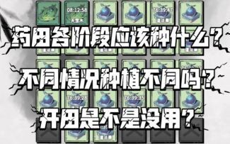【一念逍遥】药田不同阶段应该怎么种？开田是不是没用？