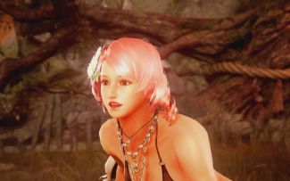 《铁拳7》豹王大叔与泳装阿丽莎的摔跤