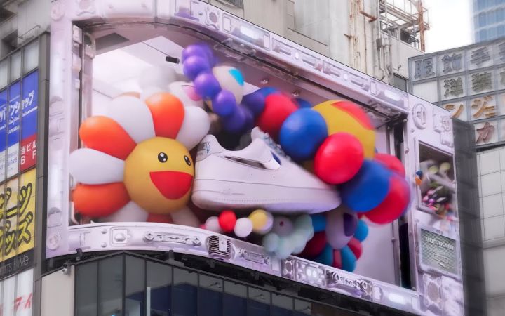 RTFKT x NIKE 东京街头3D广告，太惊艳了截图