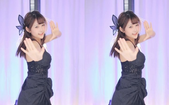 【鱼子酱】《接化发》黑色晚礼服套装 直播跳舞录屏截图