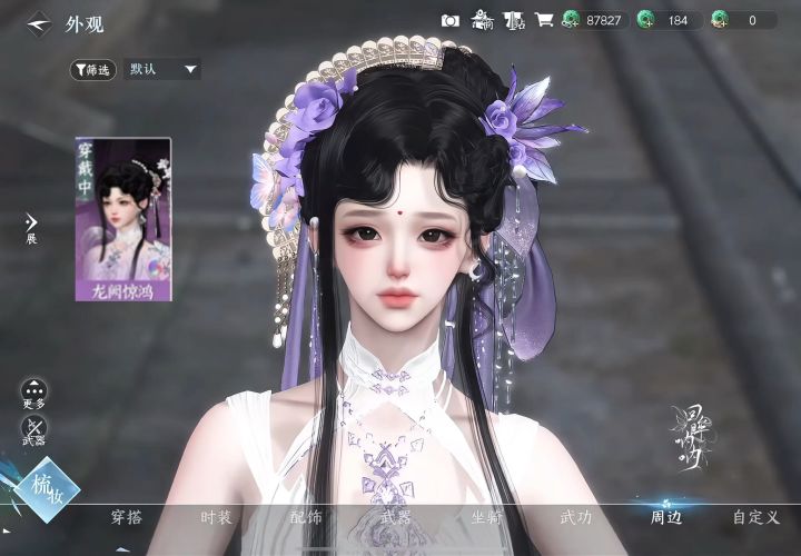 新中式发型紫色系拉条截图