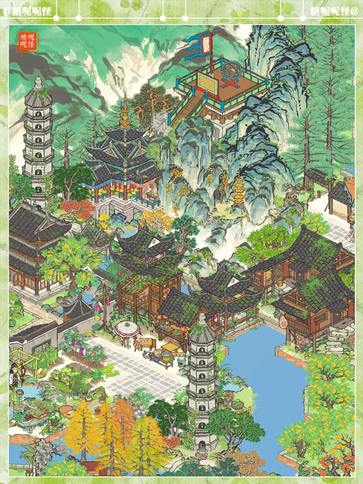 【宁波府天一阁】区域大场景布局最终版截图