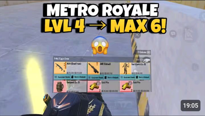 OMG FULL VIDEO!!😱 Level 4 Vest to MAX Level 6! METRO ROYALE截图