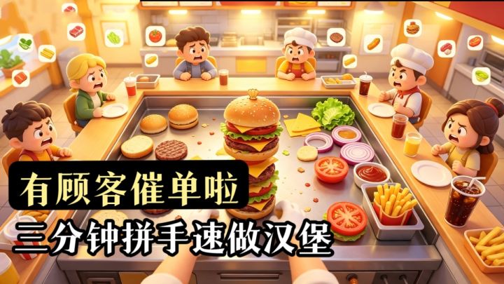 三分钟汉堡大师挑战❗️化身流水线上的八爪鱼截图