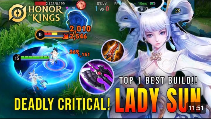BROKEN ADC! LADY SUN 100% Deadly Critical Damage截图