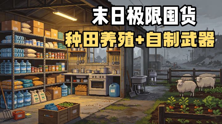 单机免费无广告❗️像素画风❗️自制武器❗️种植蔬菜❗️培养化肥❗️截图