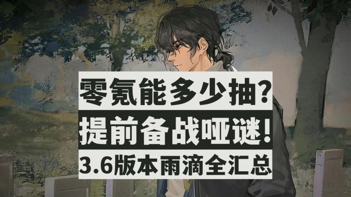【重返未来1999】首个21天版本多少资源?3.6版本雨滴最全汇总!截图